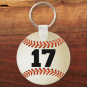 Nummer 17 Baseball Sleutelhanger (Voorkant)
