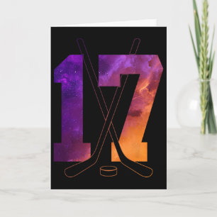 Nummer 17 Jaar IJshockey 17e Verjaardag  Kaart