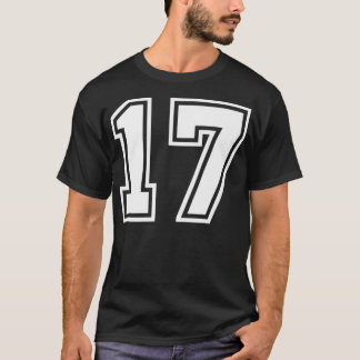 Nummer #17 Sports Jersey Lucky Favorite Number Pre T-shirt