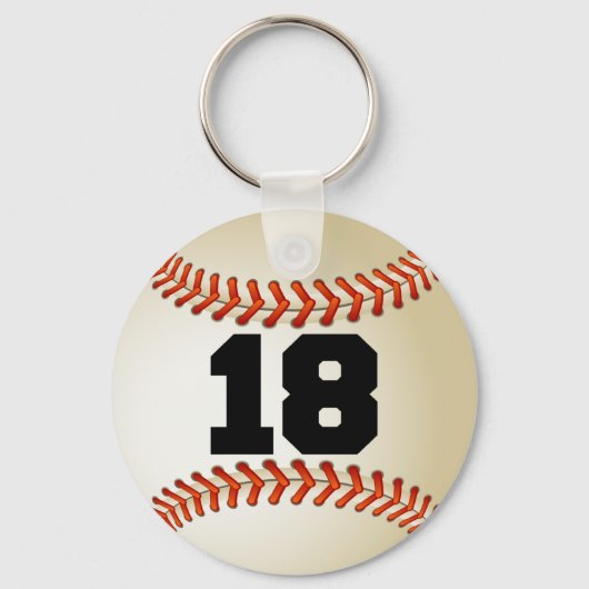 Nummer 18 Baseball Sleutelhanger (Voorkant)