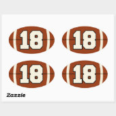 Nummer 18 Football Sticker (Vel)