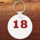 Nummer 18 sleutelhanger (Voorkant)