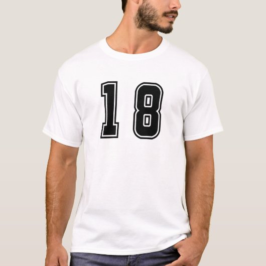Nummer 18 t-shirt (Voorkant)