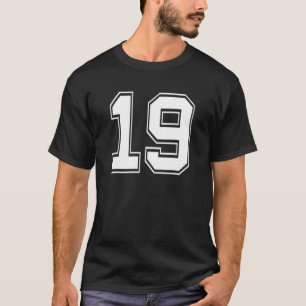 Nummer 19 Basketbal Football Basketbal Geboorte T-shirt