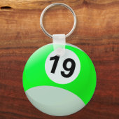 Nummer 19 Billiards Ball Sleutelhanger (Voorkant)