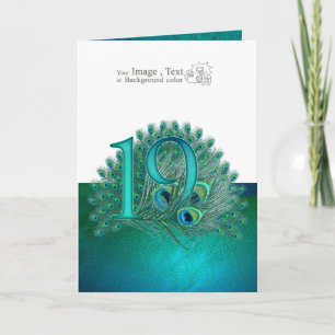 Nummer 19 / leeftijd / jaar / 19e verjaardag sjabl kaart