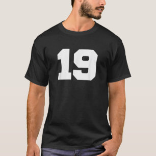 Nummer 19 Sport Jersey Speler 19 Fan FRONT Print T-shirt