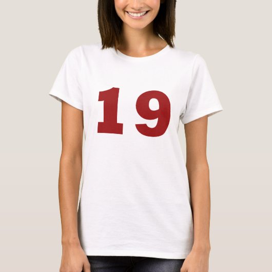 Nummer 19! t-shirt (Voorkant)