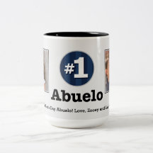 Nummer 1 Abuelo 2 Aangepaste foto-Mok