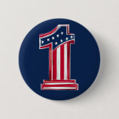 Nummer 1 Amerikaan Ronde Button 5,7 Cm (Voorkant)