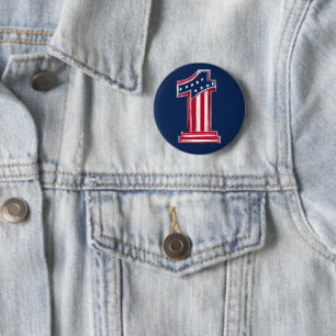 Nummer 1 Amerikaan Ronde Button 5,7 Cm