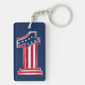 Nummer 1 Amerikaan Sleutelhanger (achterkant)