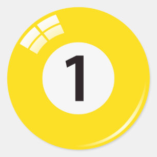 Nummer 1: balkstickers/etiketten ronde sticker