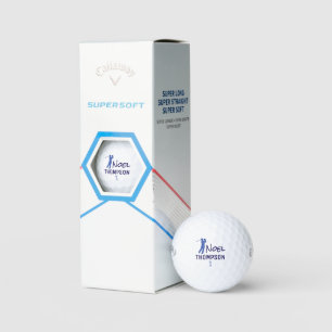 Nummer 1 Blauwe Golfspeler Naam  Golfballen
