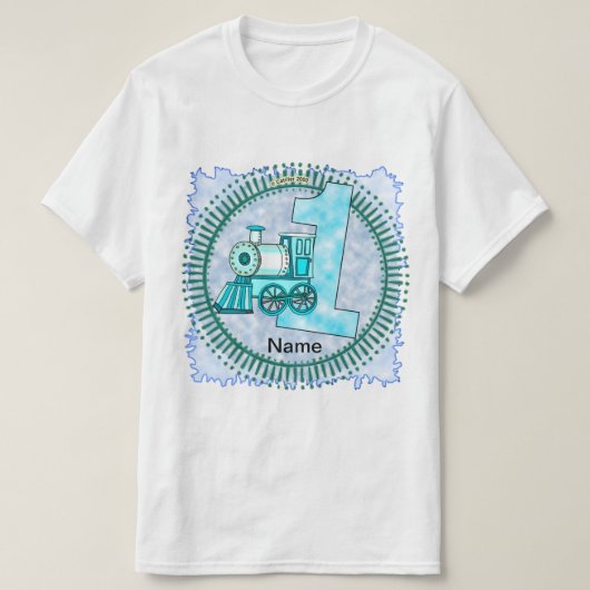 Nummer 1 Blue Train T-Shirt (Design voorkant)