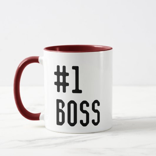 Nummer 1 boog, aangepast kerstcadeau voor baas mok (Links)