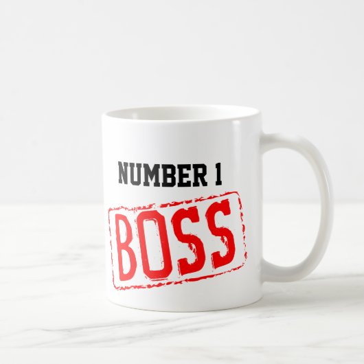 Nummer 1 Boss Coffee Mok | MOTIVATIE (Rechts)