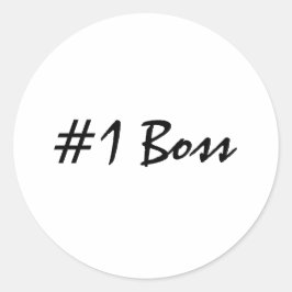 Nummer 1 Boss personaliseren Ronde Sticker