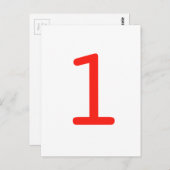 Nummer 1 briefkaart (Voorkant / Achterkant)