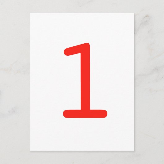 Nummer 1 briefkaart (Voorkant)