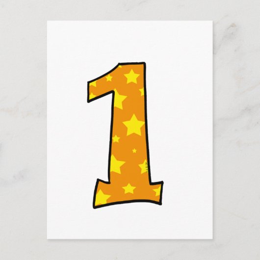 Nummer 1 briefkaart (Voorkant)