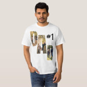 Nummer 1 Dad Custom Photo Letters T-shirt (Voorkant volledig)