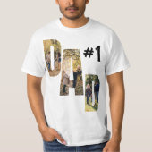 Nummer 1 Dad Custom Photo Letters T-shirt (Voorkant)