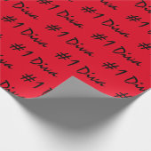 Nummer 1 Diva — Rood omslagpapier aanpassen Cadeaupapier (Hoek)