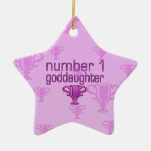 Nummer 1 Goddochter Keramisch Ornament