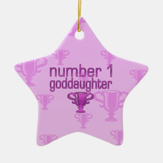 Nummer 1 Goddochter Keramisch Ornament (Voorkant)