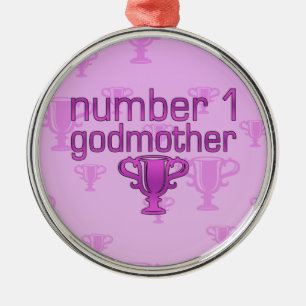 Nummer 1 Godmoeder Metalen Ornament