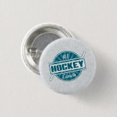 Nummer 1 Hockey Coach (blauw) Button (Voorkant /achterkant)