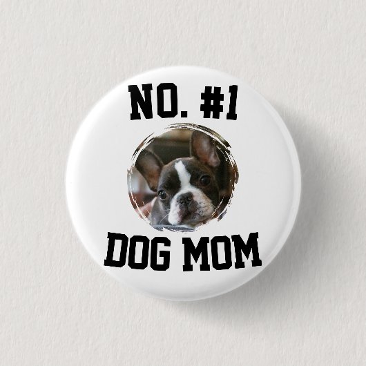 Nummer 1 hond Moeder Moedersdag Huisdierliefhebber Ronde Button 3,2 Cm (Voorkant)