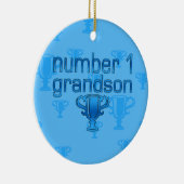 Nummer 1 kleinzoon keramisch ornament (Rechts)