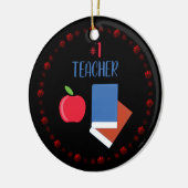 Nummer 1 leraar keramisch ornament (Links)