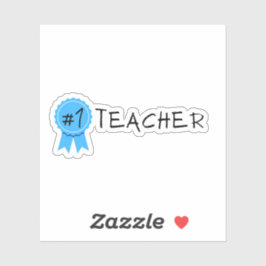 Nummer 1 leraar sticker