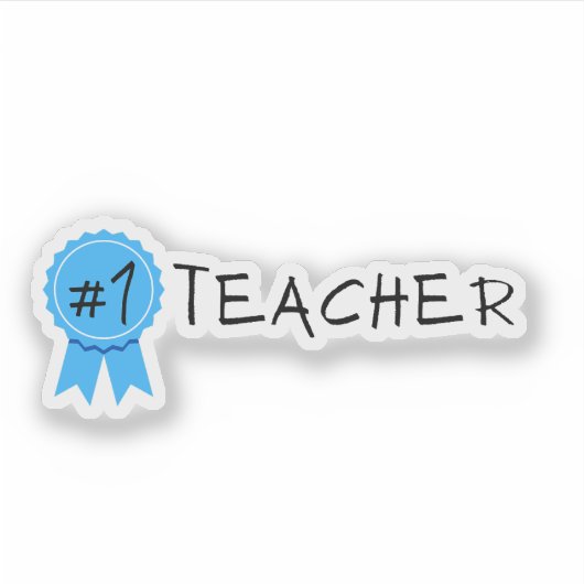 Nummer 1 leraar sticker (Voorkant)