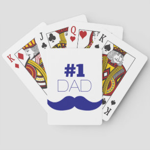 Nummer 1 Pap Blue Mustache - Nummer 1 Pokerkaarten