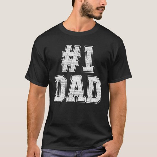 Nummer 1 Pap nummer één vaders dag-outfit T-shirt (Voorkant)