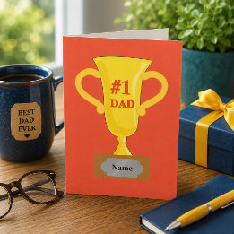 Nummer 1 Papa Gouden Trofee Kaart