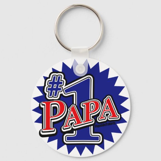 Nummer 1 Papa Sleutelhanger (Voorkant)