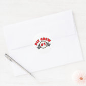 Nummer 1 Pit Crew Ronde Sticker (Envelop)