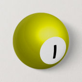 Nummer 1 Pool Ball Button (Voorkant)