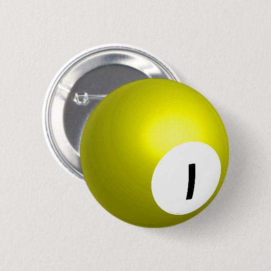 Nummer 1 Pool Ball Button (Voorkant /achterkant)