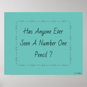 Nummer 1 potlood Poster