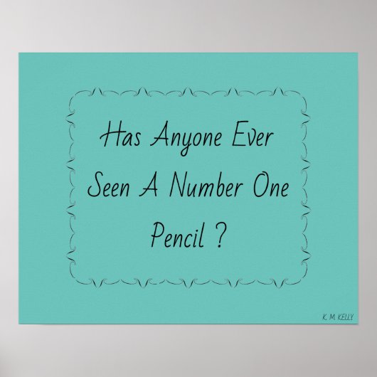 Nummer 1 potlood Poster (Voorkant)