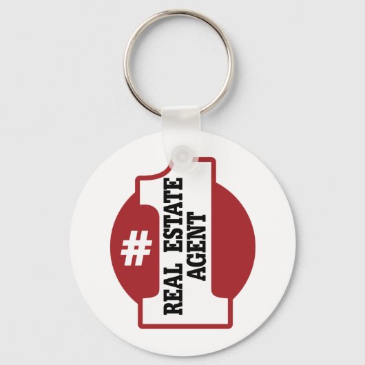 Nummer 1 Real Estate Agent Sleutelhanger (Voorkant)