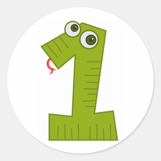 Nummer 1 ronde sticker (Voorkant)