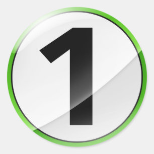 Nummer 1 sticker