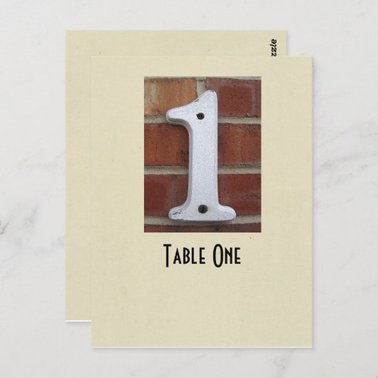 Nummer 1 tabel true iory briefkaart (Voorkant / Achterkant)